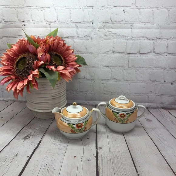 Noritake Other - vintage noritake hand painted cream and sugar set